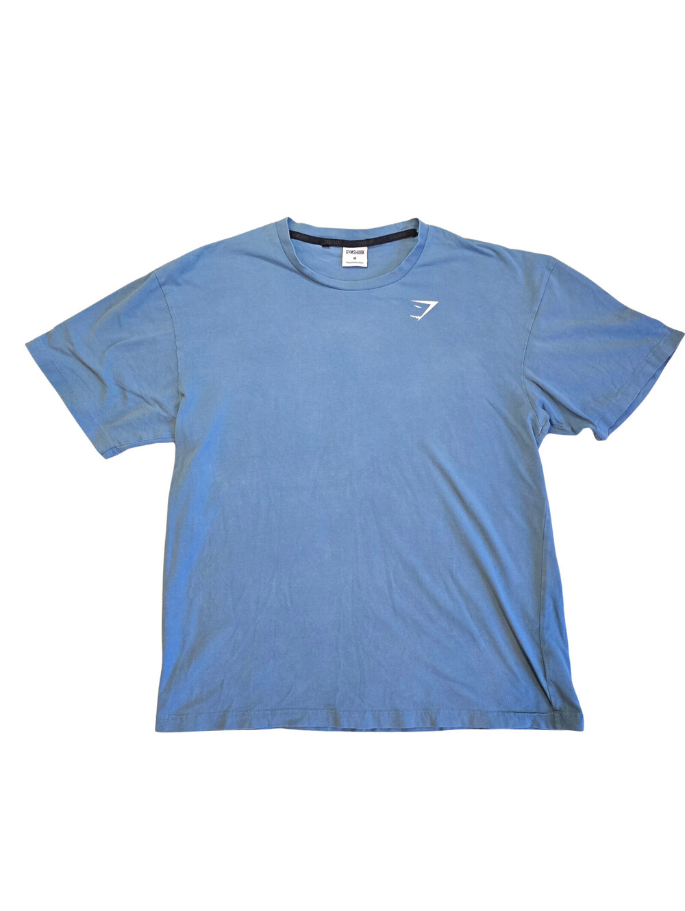 Gymshark Oversized Cotton T-Shirt | Men's Medium | Short Sleeve | Faded Blue
